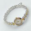 Used New battery Seiko two-tone 4N21-0740 bracelet watch