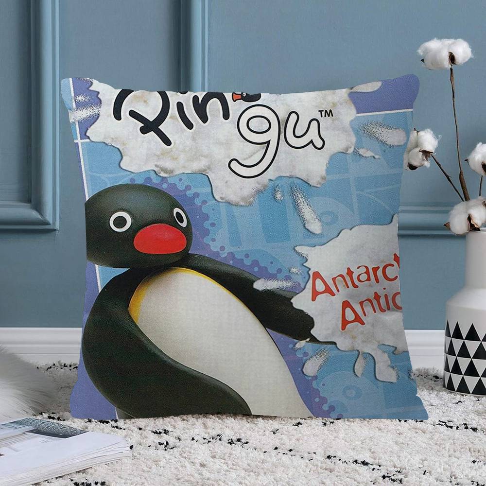 Pingu Cartoon Pingu Penguin Cushion Cover Decorative Pillow Sofa Home Decor case pillow cases