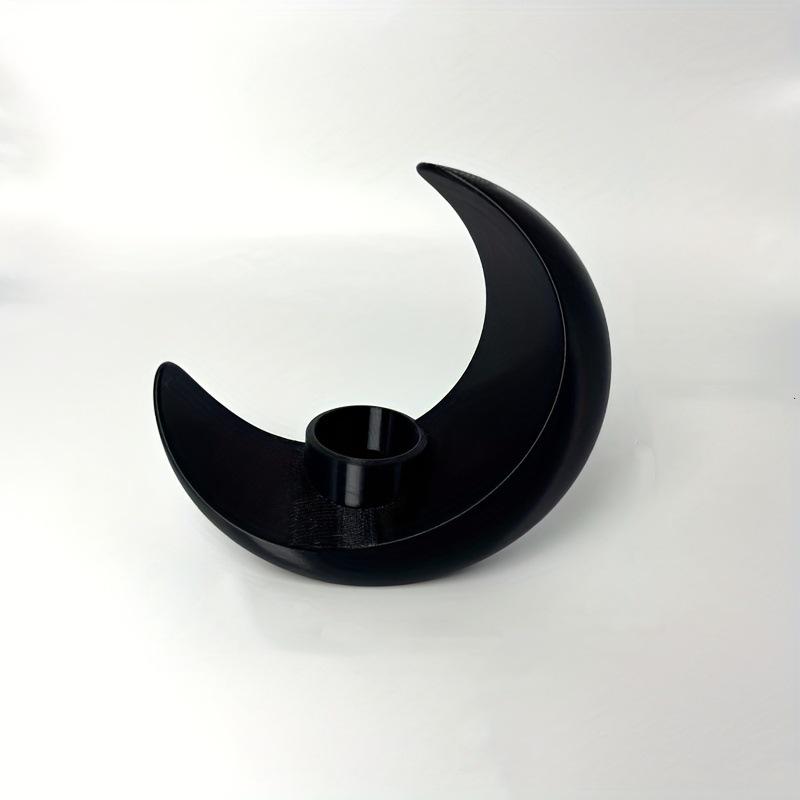 3D Crescent Moon Vase: Decorative Jar for Living Room, Entryway, Bedroom, or Desktop.