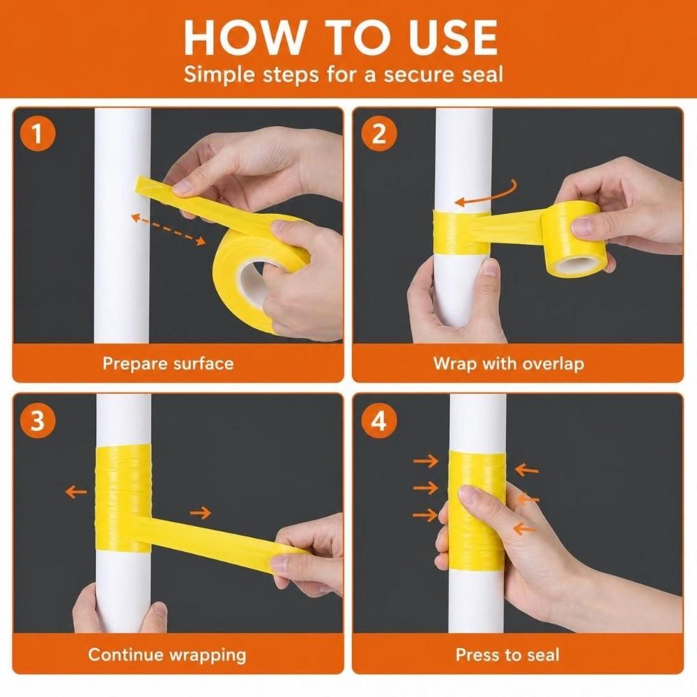 2pcs UV Resistant Self Fusing Tape 1-35KV Duct Tape Roll For Home Improvement