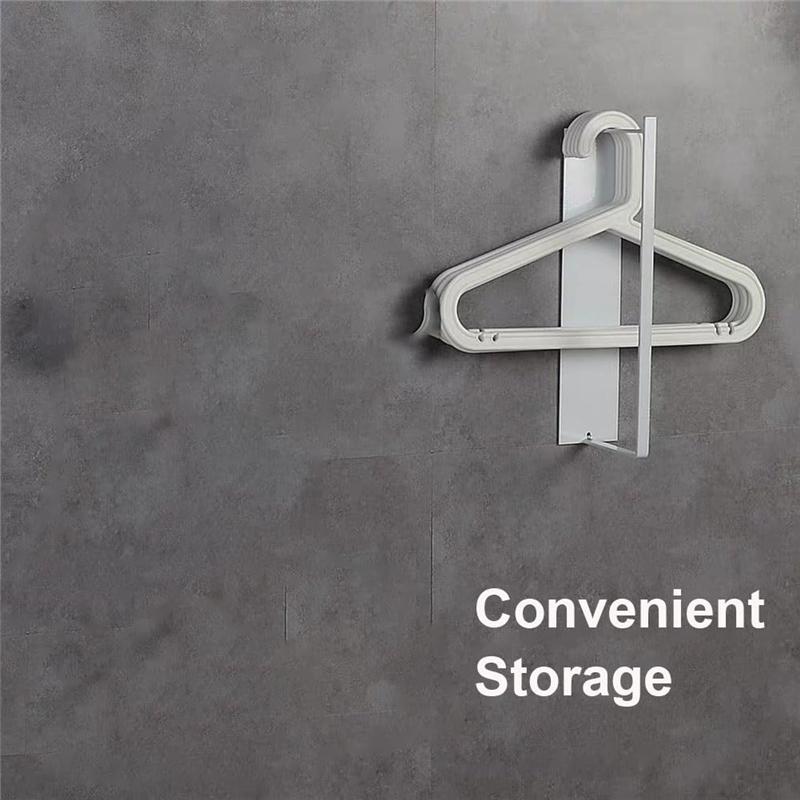 ABWR-Magnetic Clothes Hanger Dryer Side Hanger, Laundry Room Organization And Storage Hanger Rod Rack