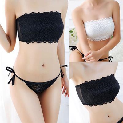 Women's Sexy Lace Casual Crop Top Strapless