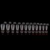24pcs Medium Length Summer Press on Nail Full Cover False Nail with Seaside and Coconut Tree Designs