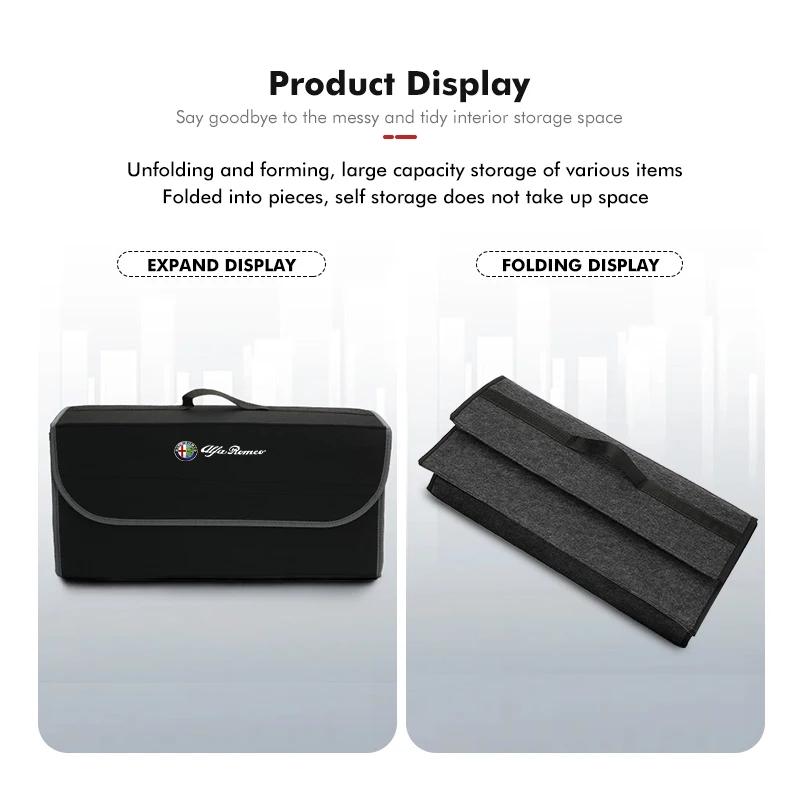 Car Stickers For Alfa Romeo Car Trunk Storage Box Organizer Foldable Stowing Tidying Container Bags For Alfa Romeo Giulietta GT