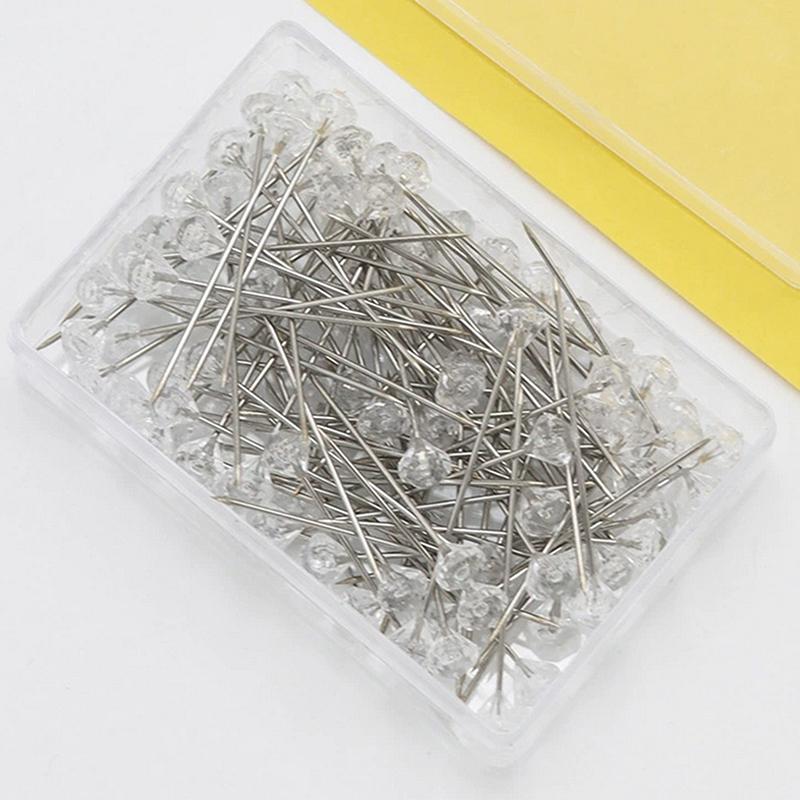 50/100Pcs Diamond Bouquet Corsages Pins Flower Crystal Rhinestones Floral Positioning Pins For Wedding Bridal Bouquets