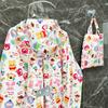 2026 Export Student Quick-Dry Lightweight Four-Season Portable Long Reflective Strip Raincoat Kindergarten Parent-Child Backpack Rainwear