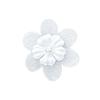 30PCS Handmade Flower Patches Pearls Clothes Patches Hairpin Organza Flowers Applique  Handicraft