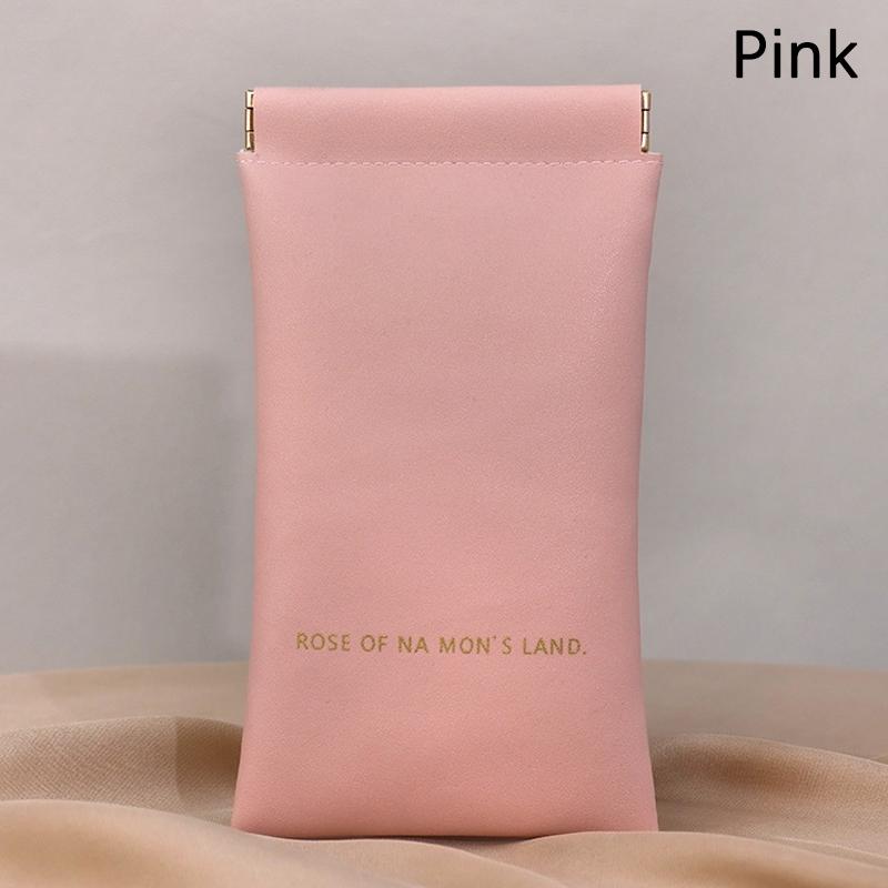 

Мягкий чехол-сумка для очков для чтения из искусственной кожи, водонепроницаемый, однотонный, чехол для солнцезащитных очков, простые сумки для хранения очков, аксессуары для очков, подарок розовый