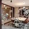 Halloween Skeletons Window Clings Skull Ghost Window Stickers Decoration for Spooky Home Glass Wall Haunted House Party Supplies