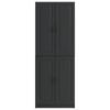 Cabinet Set 2 pcs Black Wood Based Material