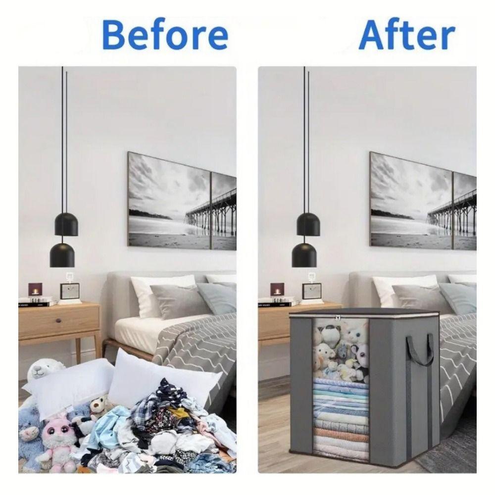 Extra Large Quilt Clothes Storage Bag Breathable Pillow Comforter Storage Bag  Bedroom