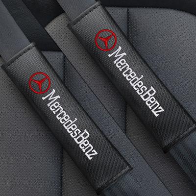 2PC Car Headrest Seat Belt Shoulder Pad for Mercedes Benz W203 W204 W210 AMG W202 W177 A G C E Class C180 C260 C200 GLC GLE GLA