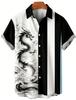 Gothic Cross Floral Print Short Sleeve Shirt, Trendy Casual Button-Up Top