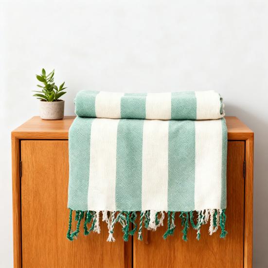 Turkish Beach Towel Striped Print Quick-Drying Sand-Free Large Size Thin Beach Towel Swimwear Accessory