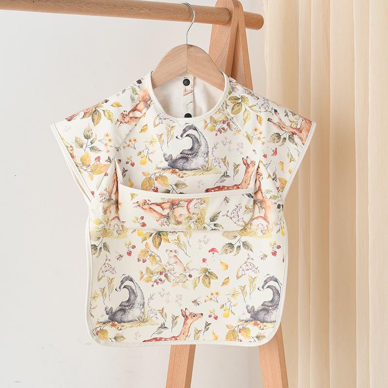 

Korean-Style Reversible Sleeveless Baby Bib: Waterproof & Anti-Dirty for Feeding Size S: 6-24 months