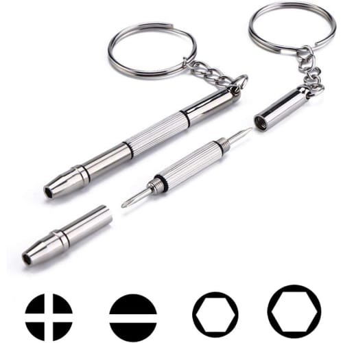 PC Screw Set, Mini Screwdriver Set for Glasses Repair, Watch Repair, Screw Replacement, and Computer Assembly (Mini Screwdriver, 4-in-1, 3 Screws)