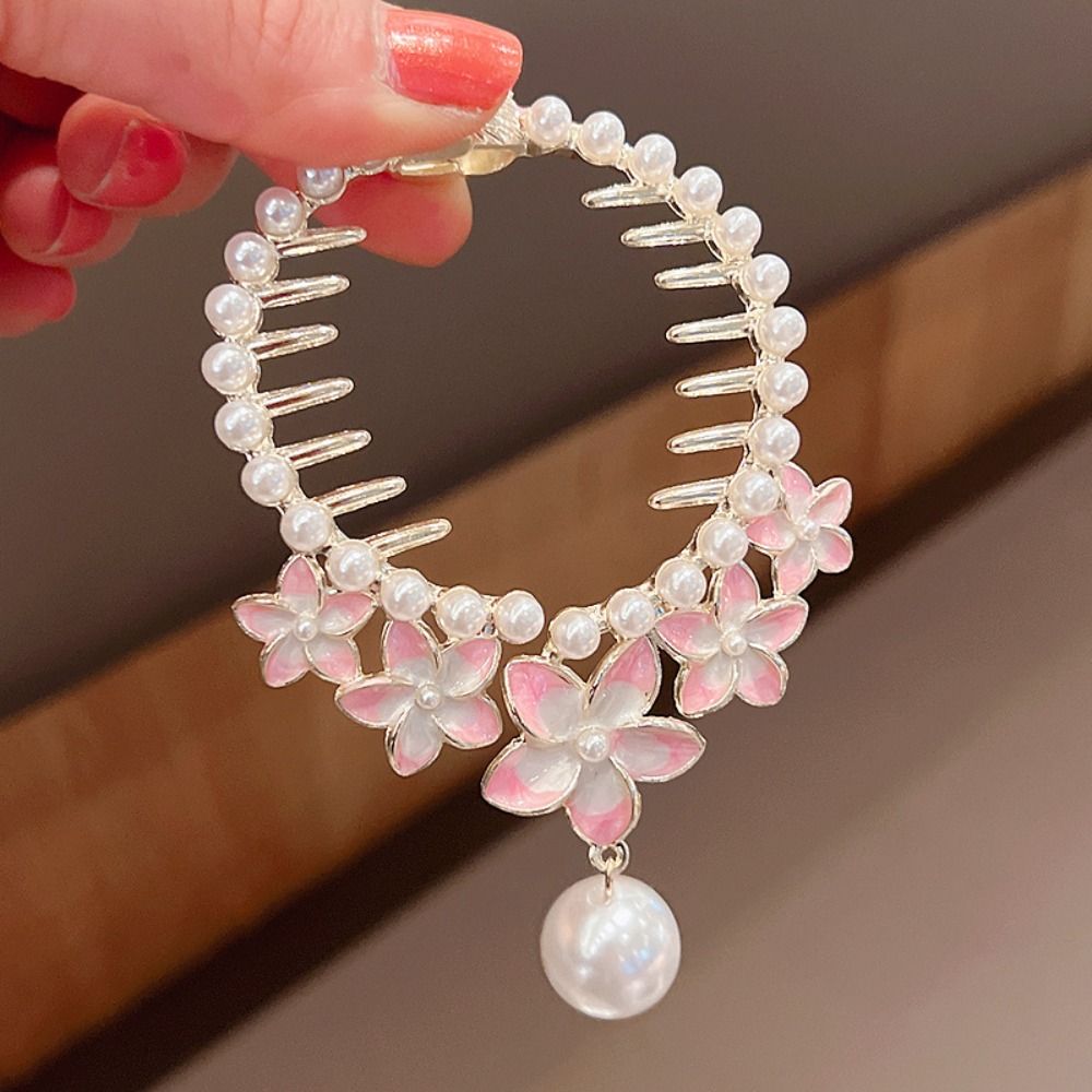 Hair Bun Fixed Clip Korean Style Ponytail Buckle Flower Women Hair Claw Butterfly Pearl Hair Clip