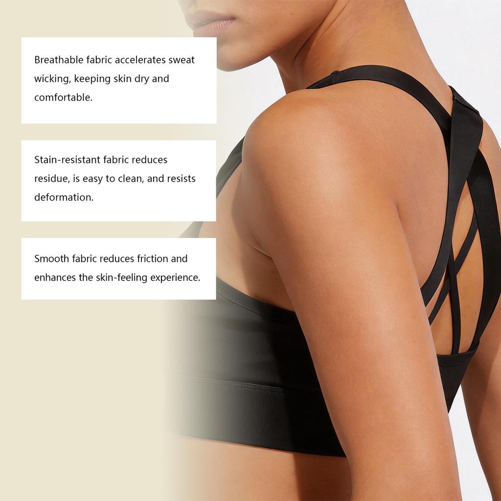Zeriluna Cross Shock Absorption Sports Bra: Stable, Breathable, Quick-Dry Support for Full Bust.