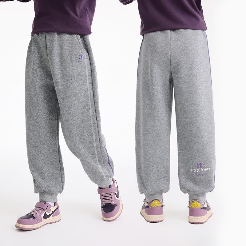 Little Yinman Girls' Embroidered Color-Block Sweatpants