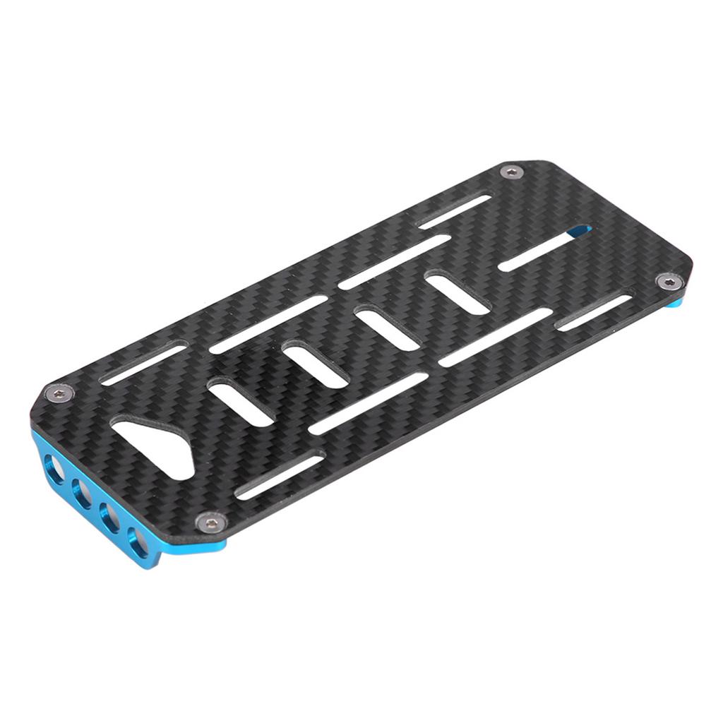 Aluminium Alloy Carbon   Battery Mount Plate for   SCX10  01   D90 1Celsius10 Scale RC Car (Black)