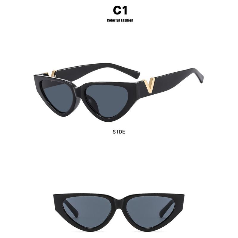 Women's sunglasses, small-frame V-shaped cat eye sunglasses.