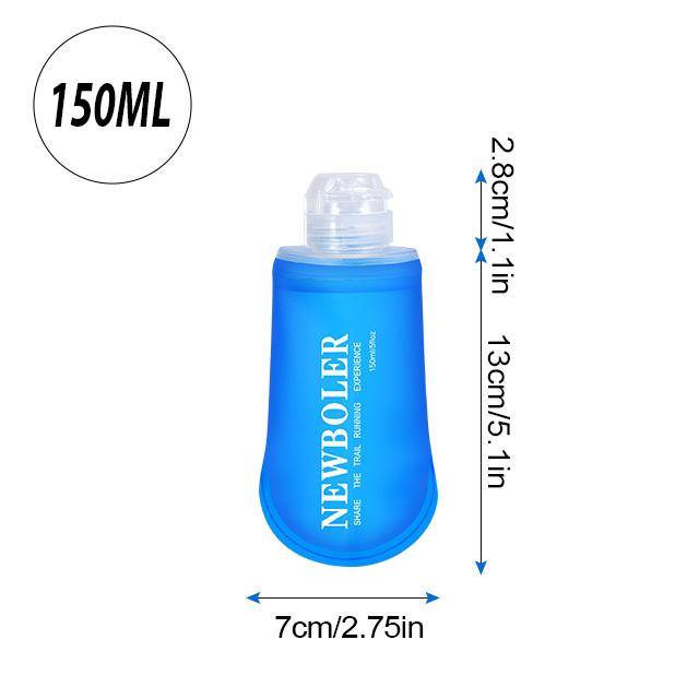

NEWBOLER 150/250/300/500ml Water Bottle TPU Folding Soft Flask Outdoor Sport Running Camping Hiking Travel Portable Water Bottle
