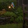 Kingfisher Yard Stakes Solar Garden Stake Light Metal Bird Art with Hanging Lantern Auto-On Outdoor Lighting for Patios LED Waterproof Patio