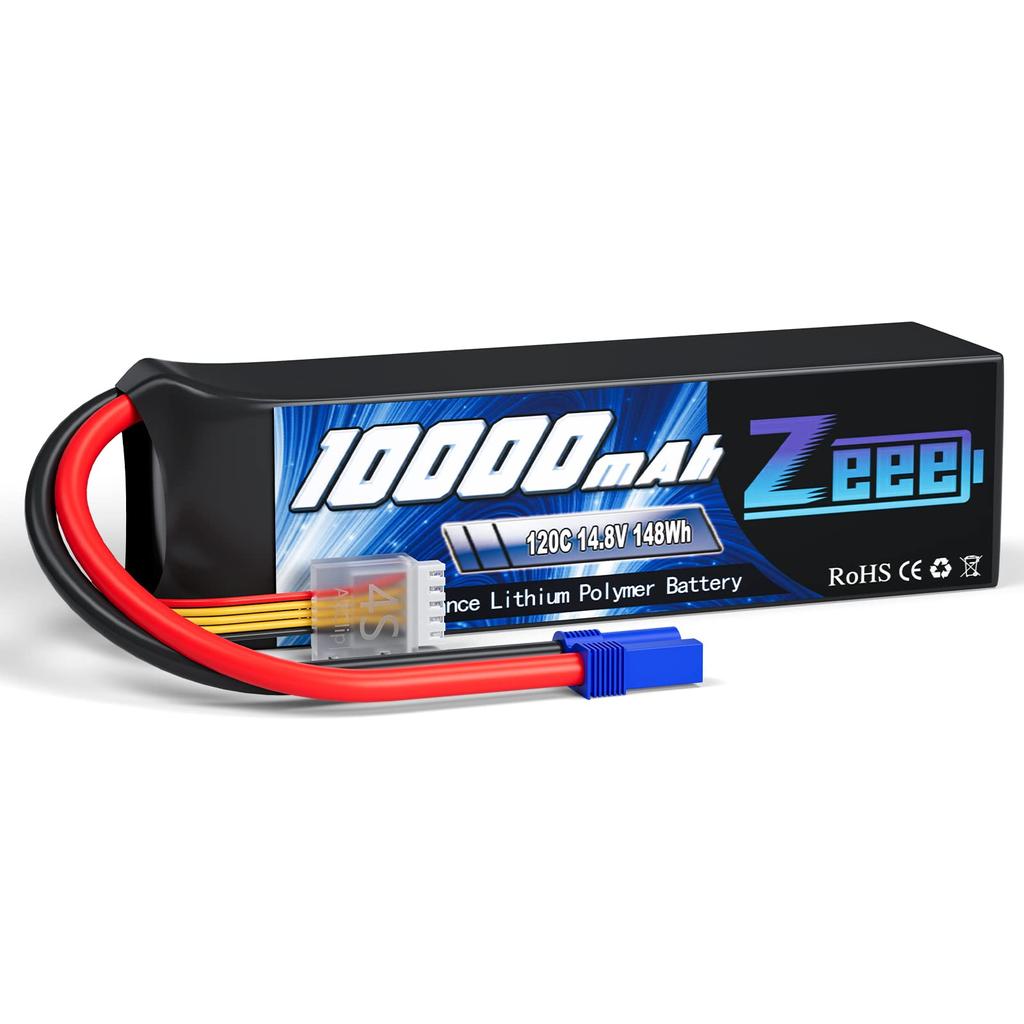 Zeee 4S LiPo 10000mAh 120C ze wtyczką EC5 Duża pojemność do samochodów zdalnie sterowanych RC RC 14,8V, samolotów, ciężarówek, dronów itp.