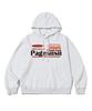 Vintage Blank Print Hoodie White Melange