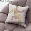 Original Prints Modern Dancing Character Throw Pillow Covers Pattern Cushion Cover Suitable for Sofa Bedroom Car Pillow Cover