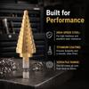 Titanium Coated Hole Cutter Hex Shank Power Tools Durable Step Drill Bit  Metal