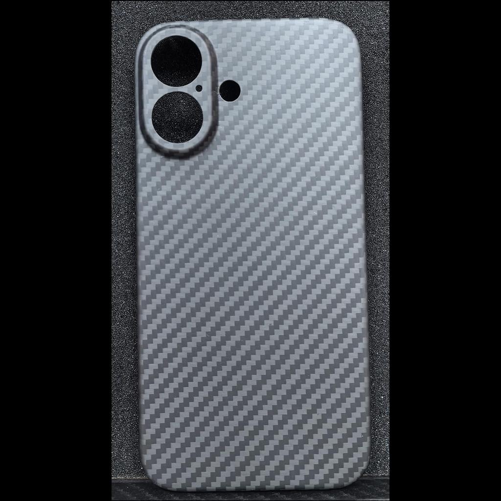 Ultra Thin and Lightweight Aramid Carbon Fiber Case for Apple iPhone 16 Plus Black