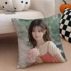 actor cute JJung So Min Cushion Cover Throw Pillow Cover Hidden Button Durable Polyester Chair Cushion
