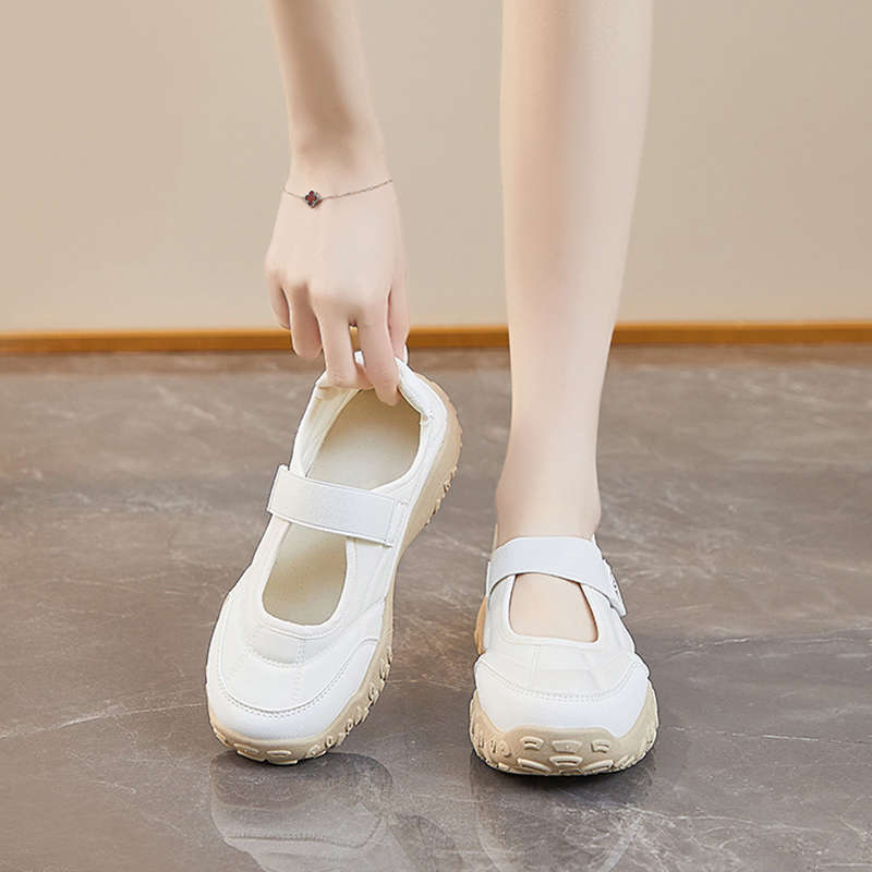 Popular Velcro shallow breathable casual shoes women's 2025 new lightweight soft-soled non-slip sneakers Mary Jane shoes