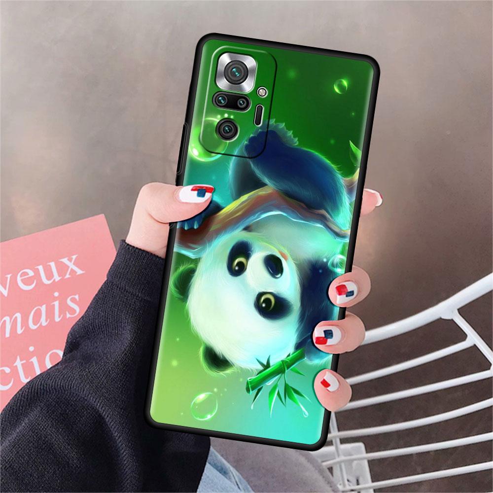 Funda For Xiaomi Redmi Note 10 9 11 Pro Soft Phone Case 10S 9S K40 8 9A 9C 9T 7 10C 8T Silicone Cover Cute Cartoon Animal Panda