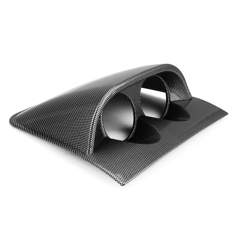 52mm Car Modification Parts Bracket Black And Carbon Fiber Meter Rack Car Gauge Holder for 2-Inch Double Holes