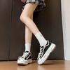 Fashion Round Toe Lace Up Shoes for Women Light Y2k Fashion Comfortable and Elegant Vulcanized Shoe Trends 2025 Korean 39 Woman Footwear