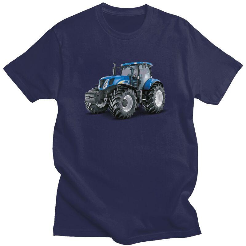 

Custom Tractor T Shirt for Men Pure Cotton Tshirt Casual Tees Short Sleeves Tshirt Loose Fit Clothing 4XL