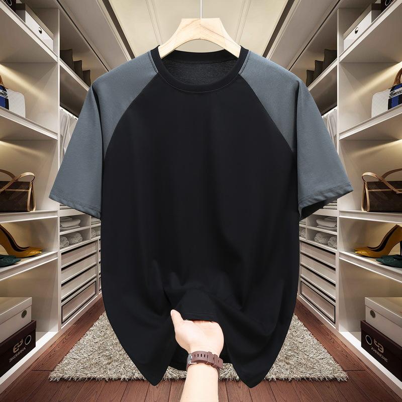 Plus Size 11XL T-shirt Short-sleeved Men's Summer Stitching Men's Tops Loose Fat Men's Short-sleeved