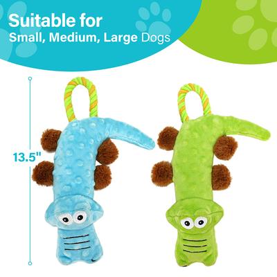 Pets Dog Squeaky Toy, 2 Pack, Tug of War Dog Toys for Dogs Interactive Plush Puppy Chew Toy Plush Sound Squeak Toys Pet Supplies