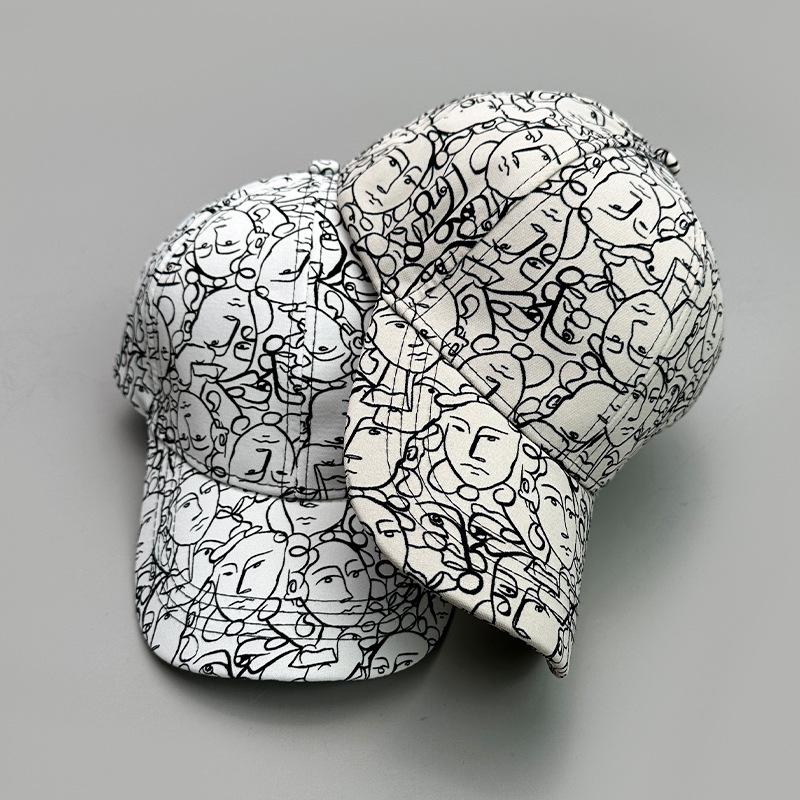 Graffiti Print Letters Anchor Skull Pattern Baseball Cap Men And Women Sunshade Street Versatile