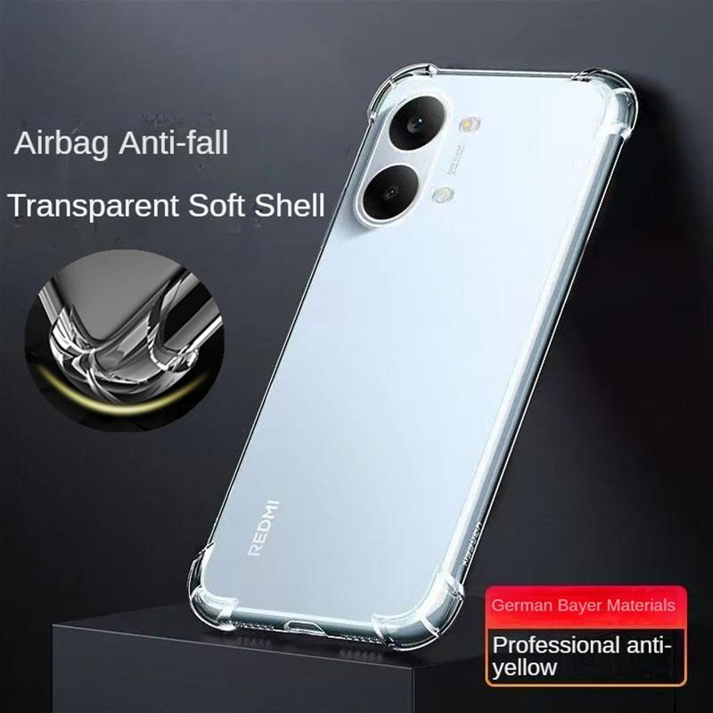 Four-Corners Shockproof TPU Case for Xiaomi Poco X8 Pro Max Protective Cover Transparent Frame Funda Coque