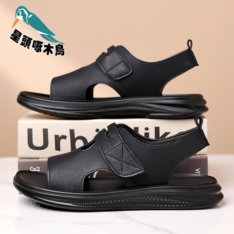 

Star-headed woodpecker sandals men s summer 2025 new casual soft-soled beach shoes trendy outer sandals 38