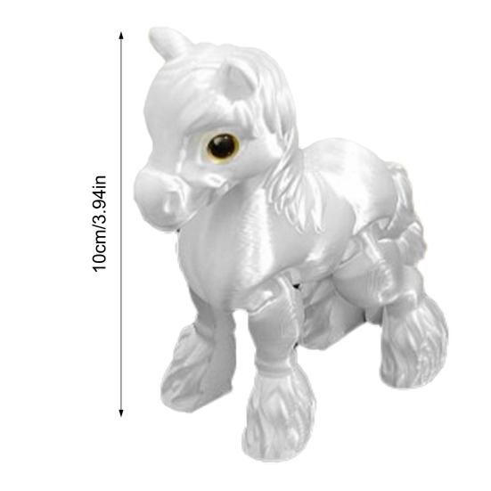 Yousheng 3D Printed Horse Fidget Toy Pony Figurine with Movable Joints Educational Animal Statue Model Desktop Decoration Ornament