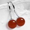 New Green Crystal Fashion Design Women's High End Temperament Earrings Simple Design Trend Personalized Jewelry