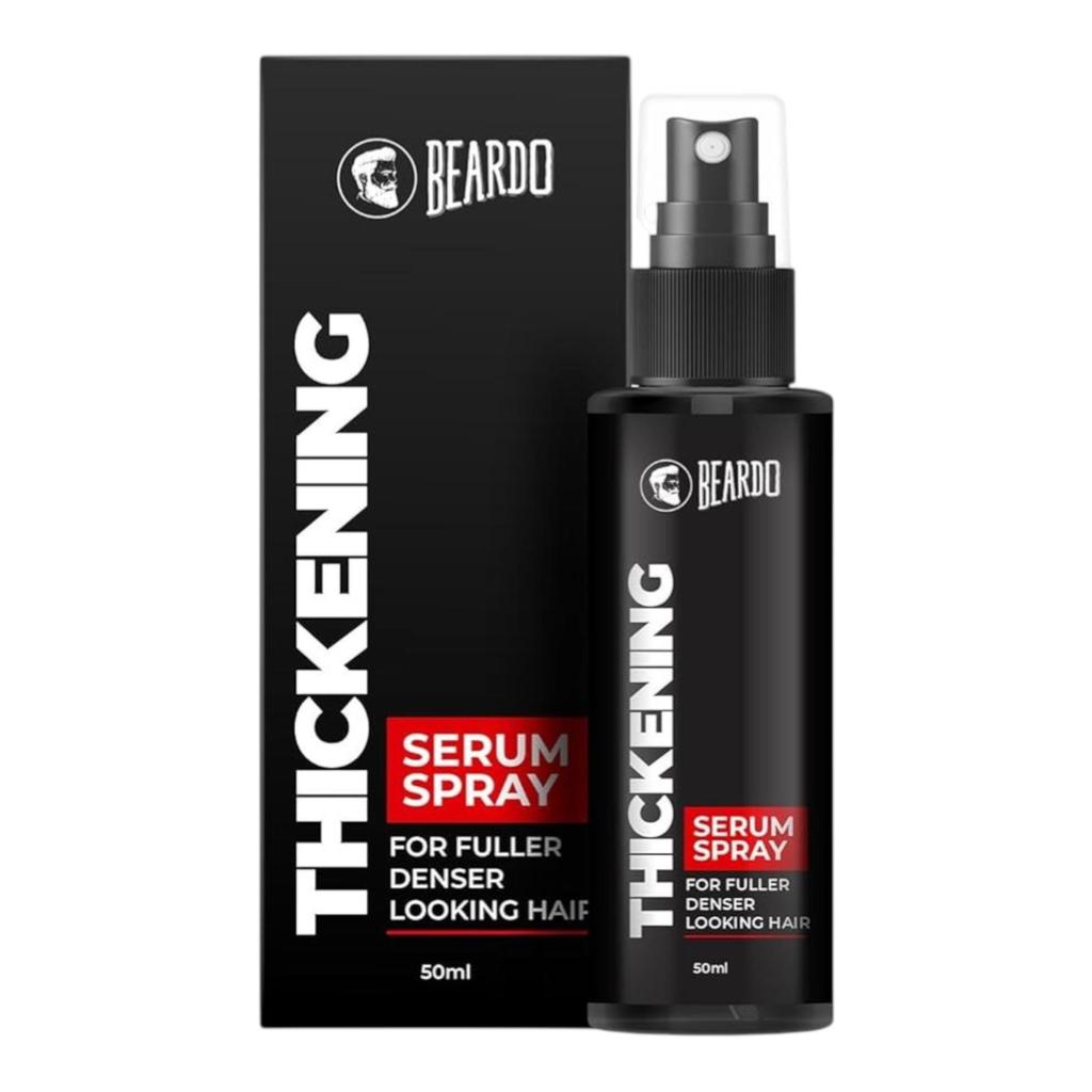 Beardo Thickening Serum Spray 50 Ml Hair Volume Booster For Men Frizz Free Smooth Glossy Travel Friendly Styling Serum