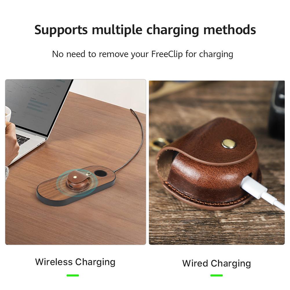 Vintage Genuine Leather Earphone Case With Hook For Huawei FreeClip Earbuds Cover Shockproof Protective Shell Headphone Sleeve
