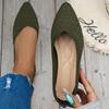 Fashion New Women Flats Pointed Toe Shoes Office Boat Solid Color Knitted Slip on Loafers Casual Ballet Sneakers Women Zapatos De Mujer