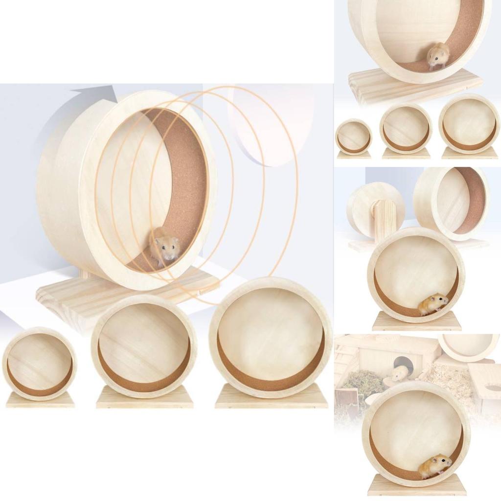 Kostengünstiges Hamster Holz Laufrad Leise Laufendes Massivholz Leises Trainingsgerät Für Alle Jahreszeiten