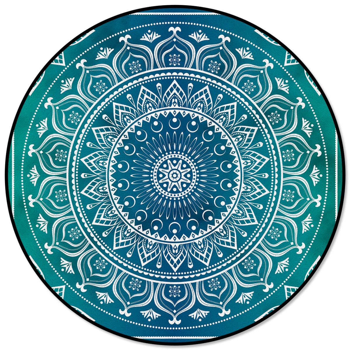 

Коврики и ковры с этническим узором в стиле бохо, мандала дурман, домашний декор, круглый ковер для гостиной, стол, стул, подушка, коврик 40cm